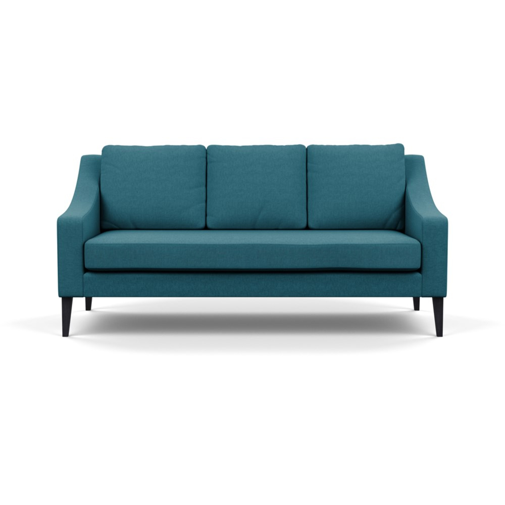 Heal's Richmond 3 Seater Sofa Brushed Cotton Cadet Black Feet