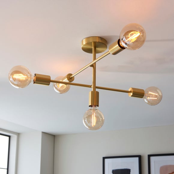 Return - Vogue Ryker 5 Light Semi Flush Ceiling Light