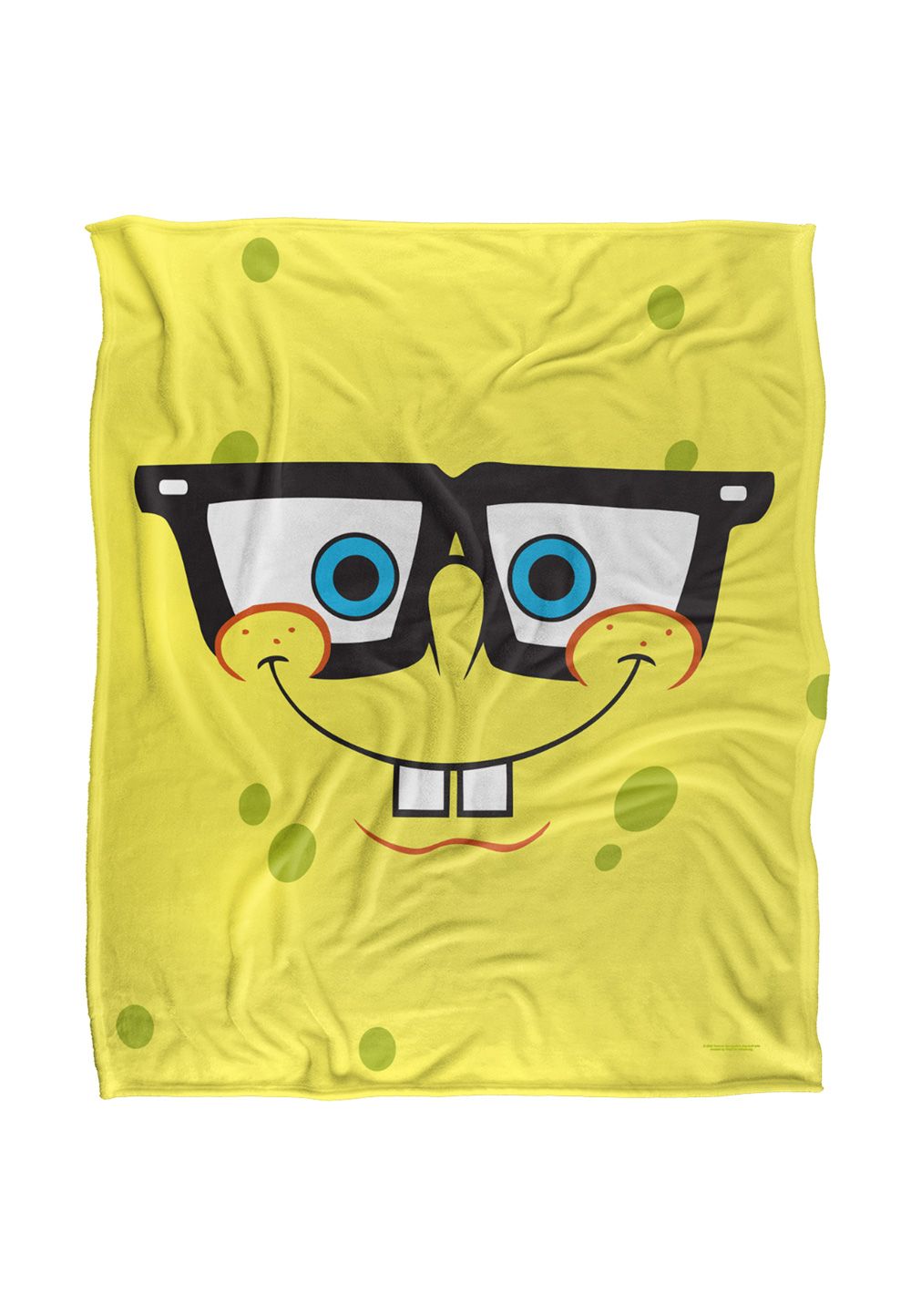 Spongebob Winking Face Silky Touch Super Soft Throw Blanket 152 X 127 cm in White