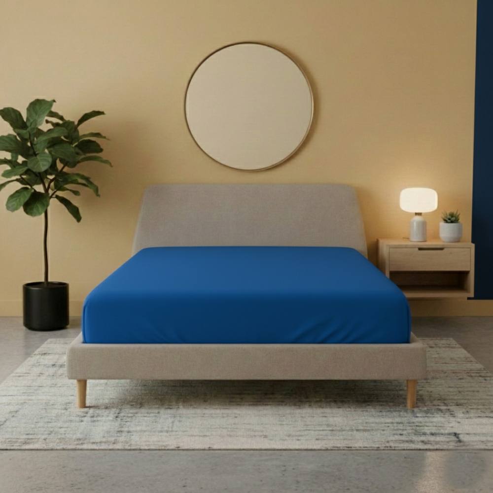 Snug City Flannelette Fitted Sheet Soft Brushed Cotton Bedding Warmth Comfort in Teal