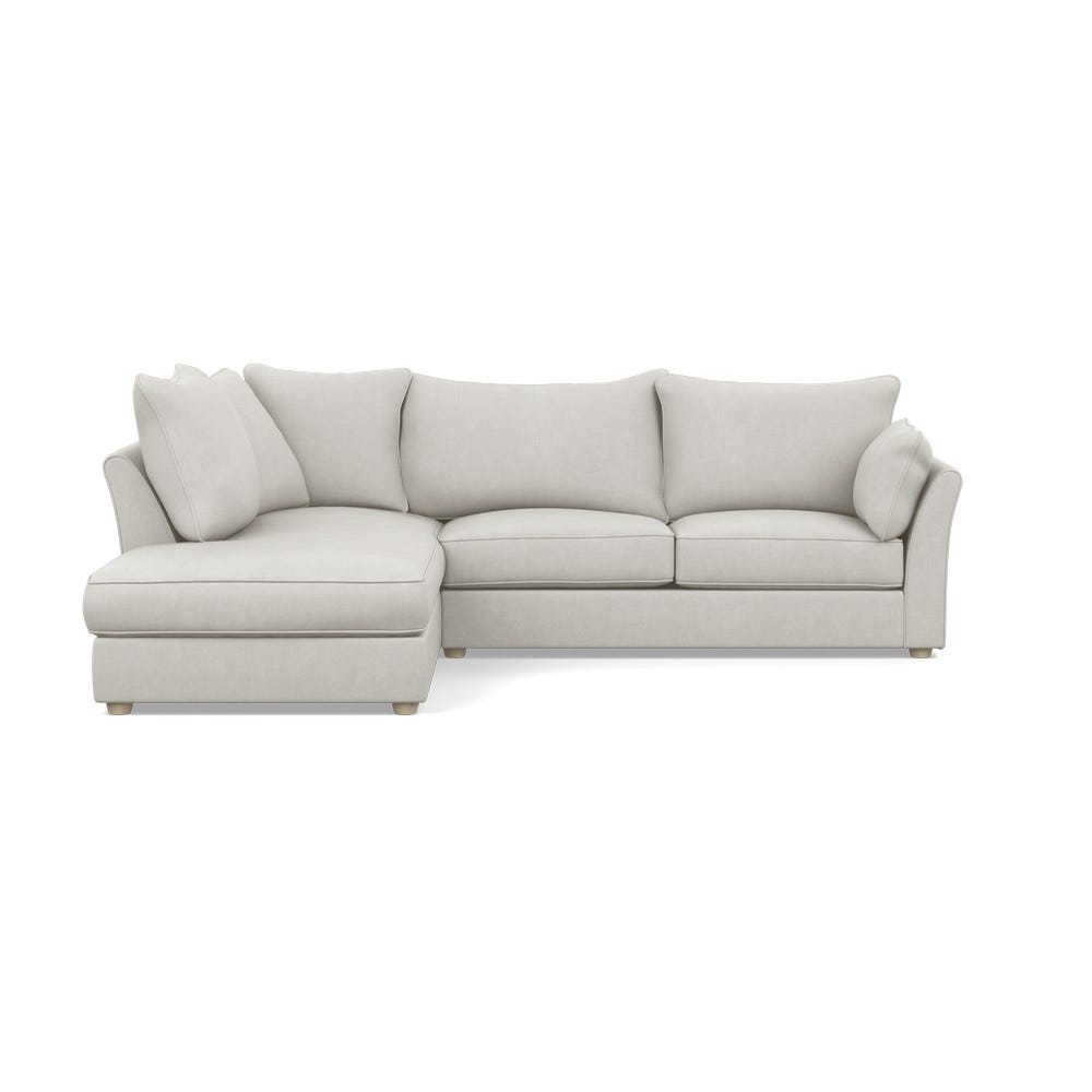 Heal's Tailor Left Hand Facing Corner Sofa Capelo Linen-Cotton Sea Salt Natural Feet 2