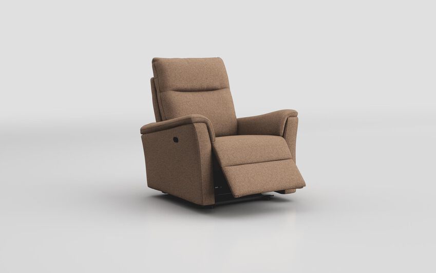 Brown Fabric Fusignano Manual Recliner Chair