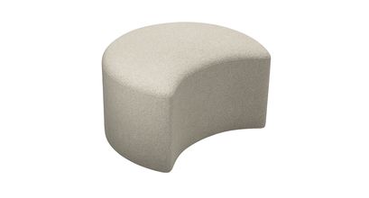 Luna Half Moon Footstool in Salted Caramel Plush Tweed Boucle - sofa.com