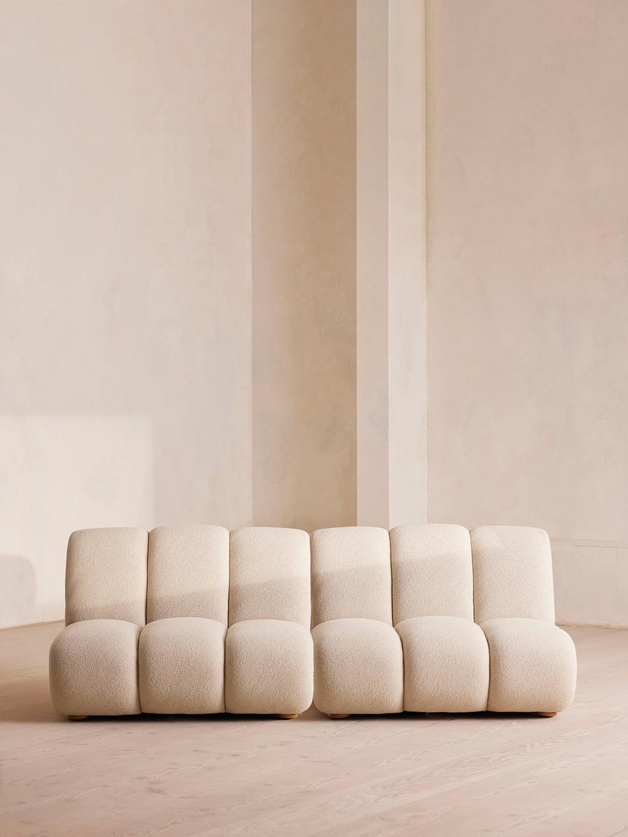 Noelle Modular Sofa, Four Seater, Boucle, Natural