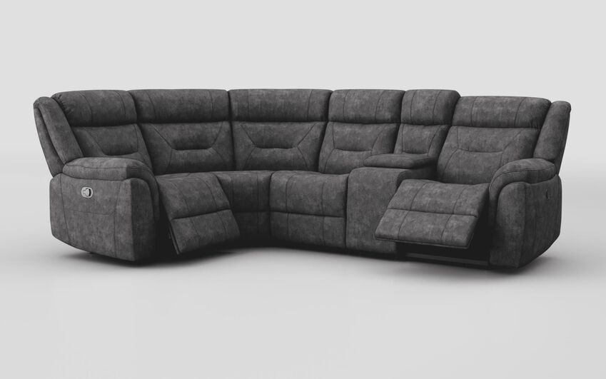 Fabric Ainsdale 1 Corner 2 Manual Sofa with Console