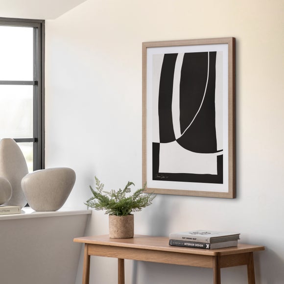 Cedar & Sage Abstract Noir et Blanc Framed Print