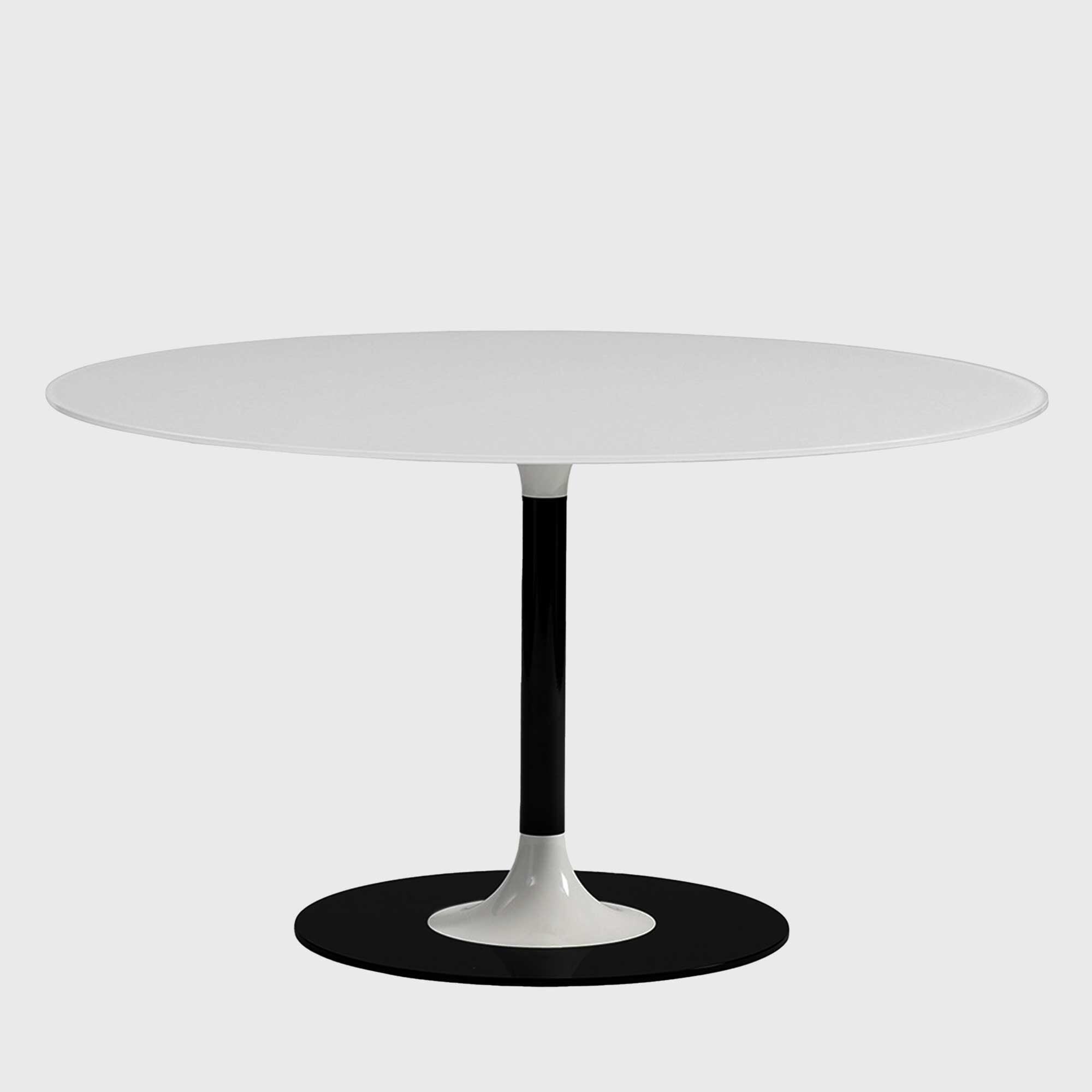Kartell Thierry XXL Round Table 130x130x72 White, Round Glass | Barker & Stonehouse