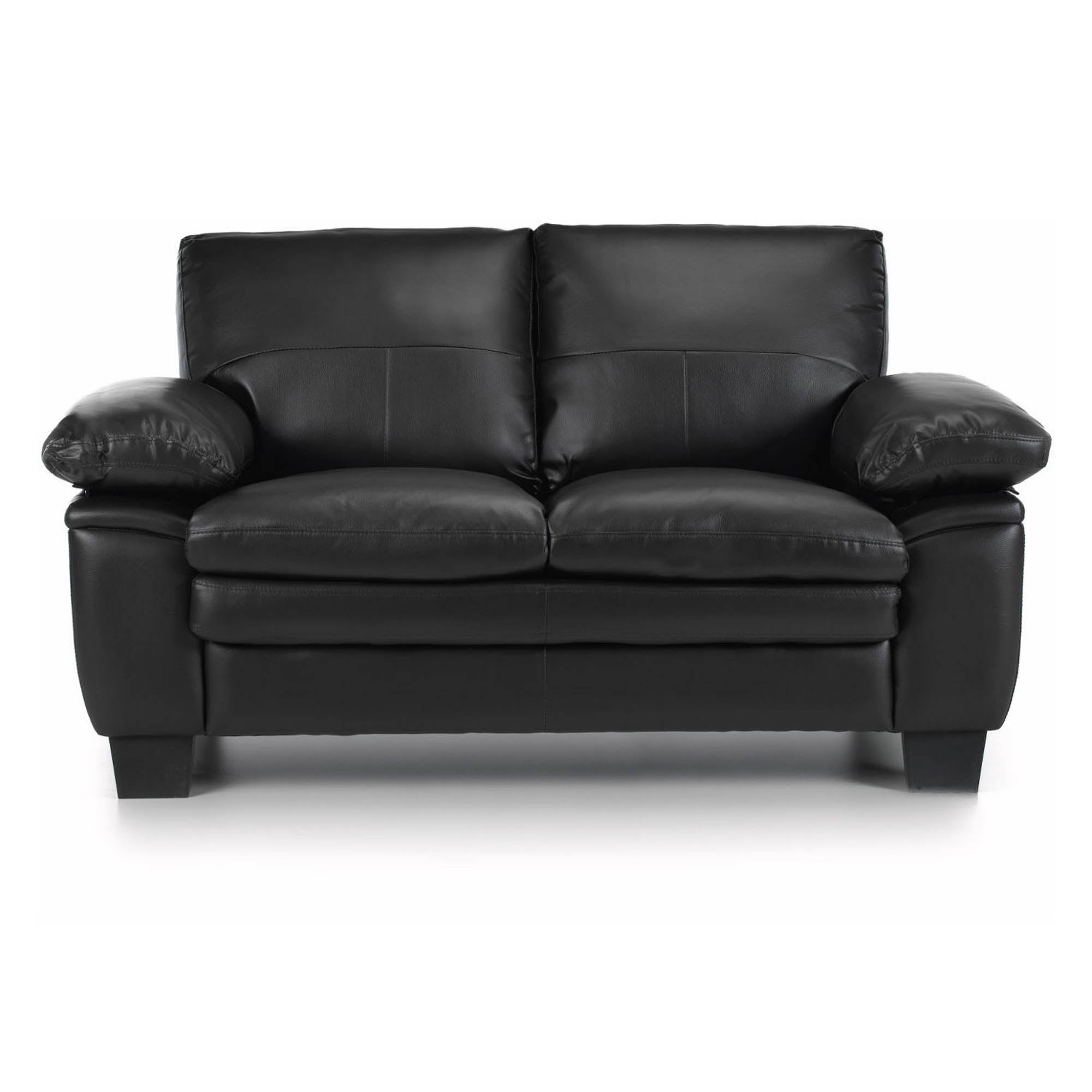 Texas 2 Seater Bonded Leather Sofa Black