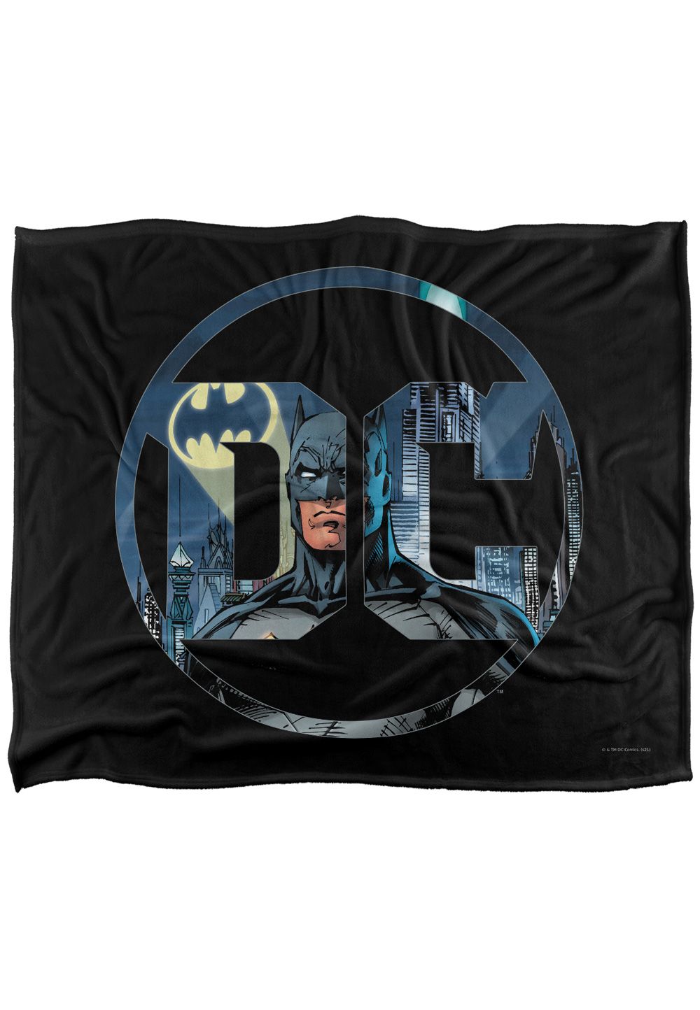 Batman Dc Officially Licensed Silky Touch Super Soft Throw Blanket 152x127 cm in White