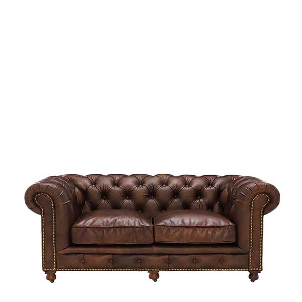 Asquith Leather 2.5 Seater Chesterfield Sofa  - Barker & Stonehouse