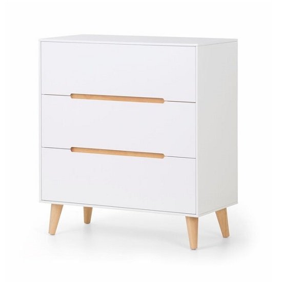 Oregon Chest Of Drawers In Matt White And Oak