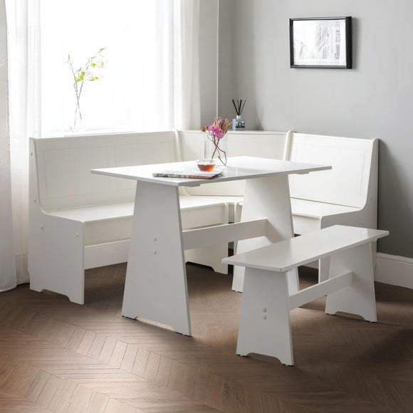 Newport 4 Seater Rectangular Corner Dining Table with Bench
