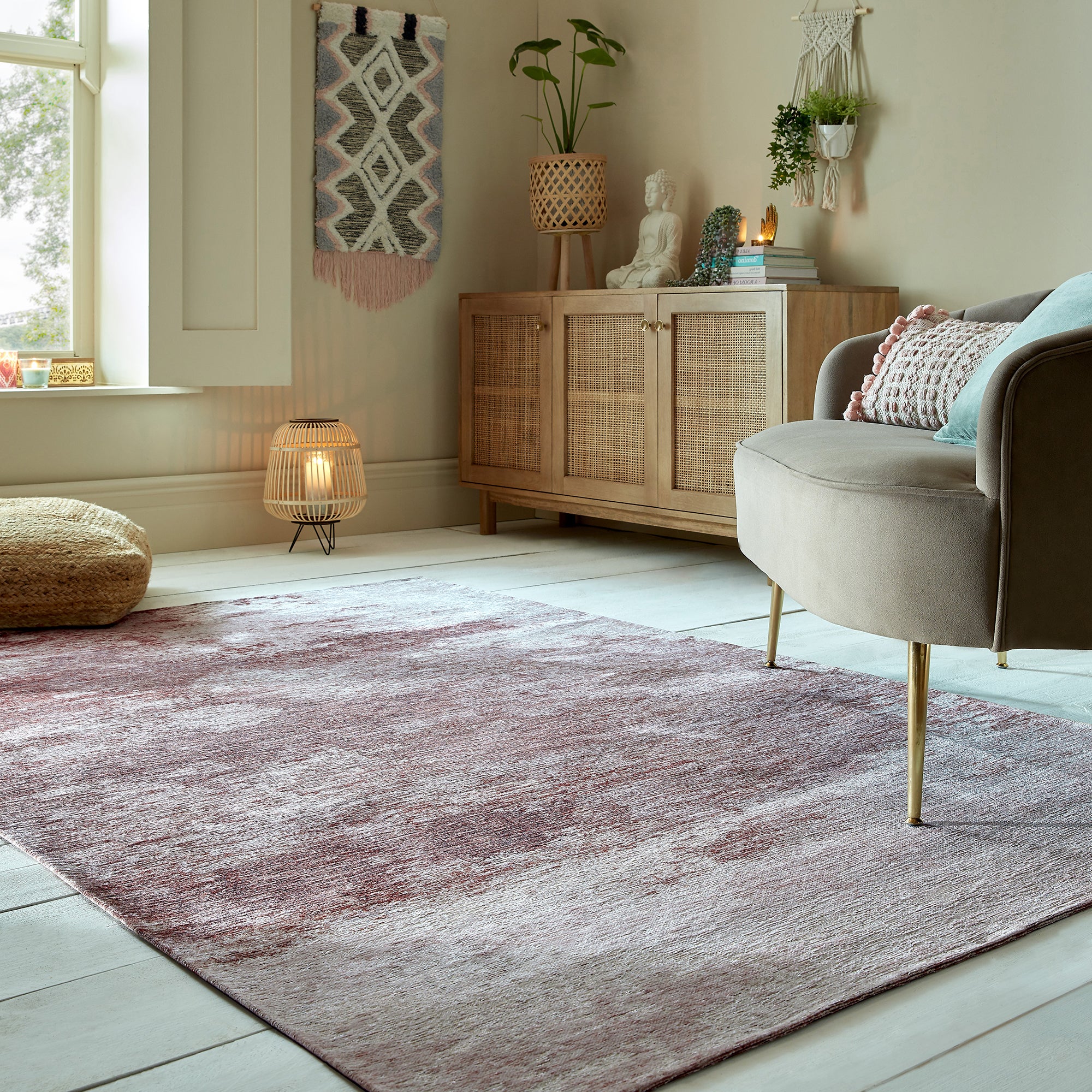 Irisa Abstract Rug Irisa Pink