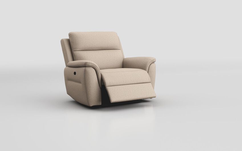 Cream Fabric Sogliano Manual Recliner Chair