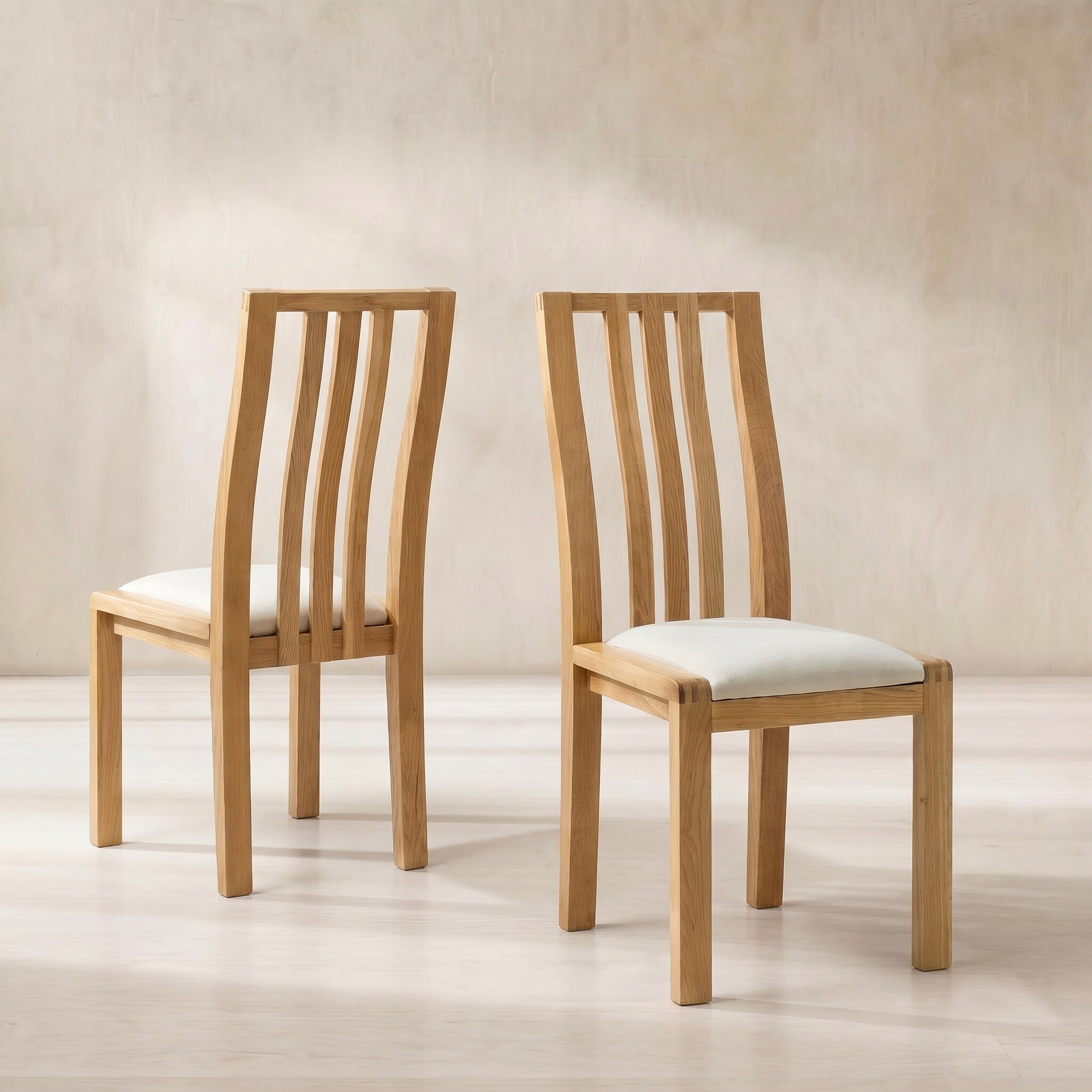 Ercol Bosco Dining Chair, Neutral Fabric | Barker & Stonehouse
