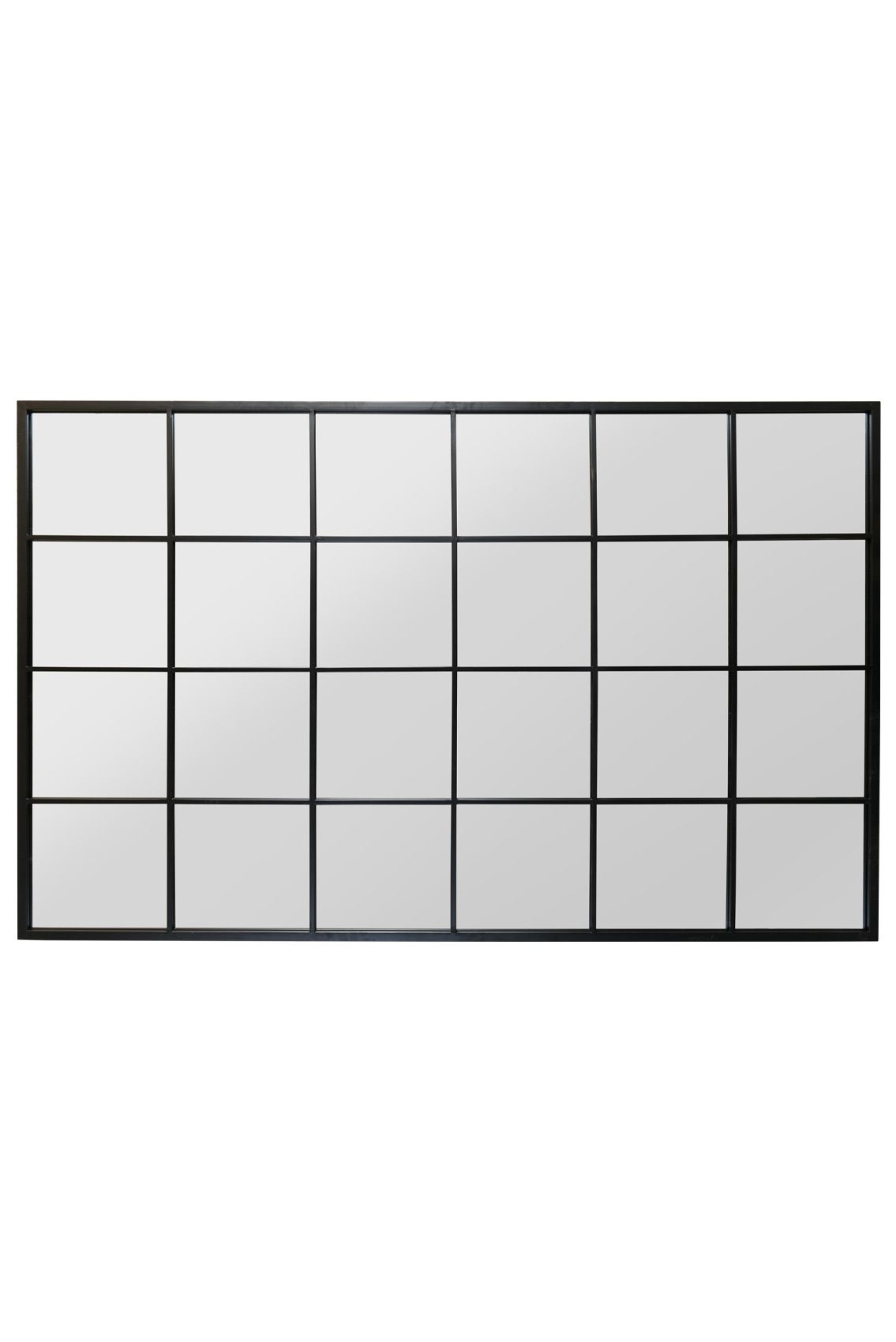 MirrorOutlet The Fenestra Black Window Leaner / Wall Mirror 69" X 43" 174CM X 110CM 4
