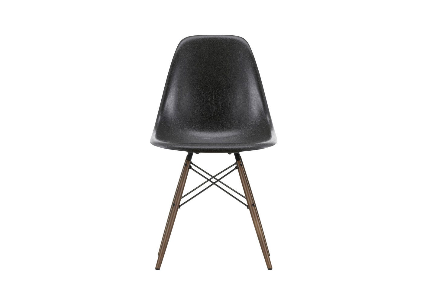 Vitra Eames Fibreglass Chair DSW Eames Elephant Hide Grey 95 Dark Maple 05 Glides
