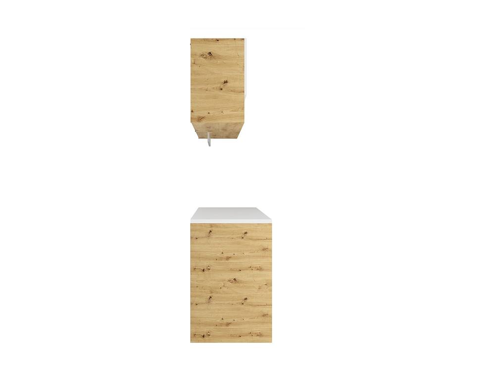 Vente-unique Laundry Room Furniture for Washing Machine With Worktop - L180 Cm in Light Oak 6