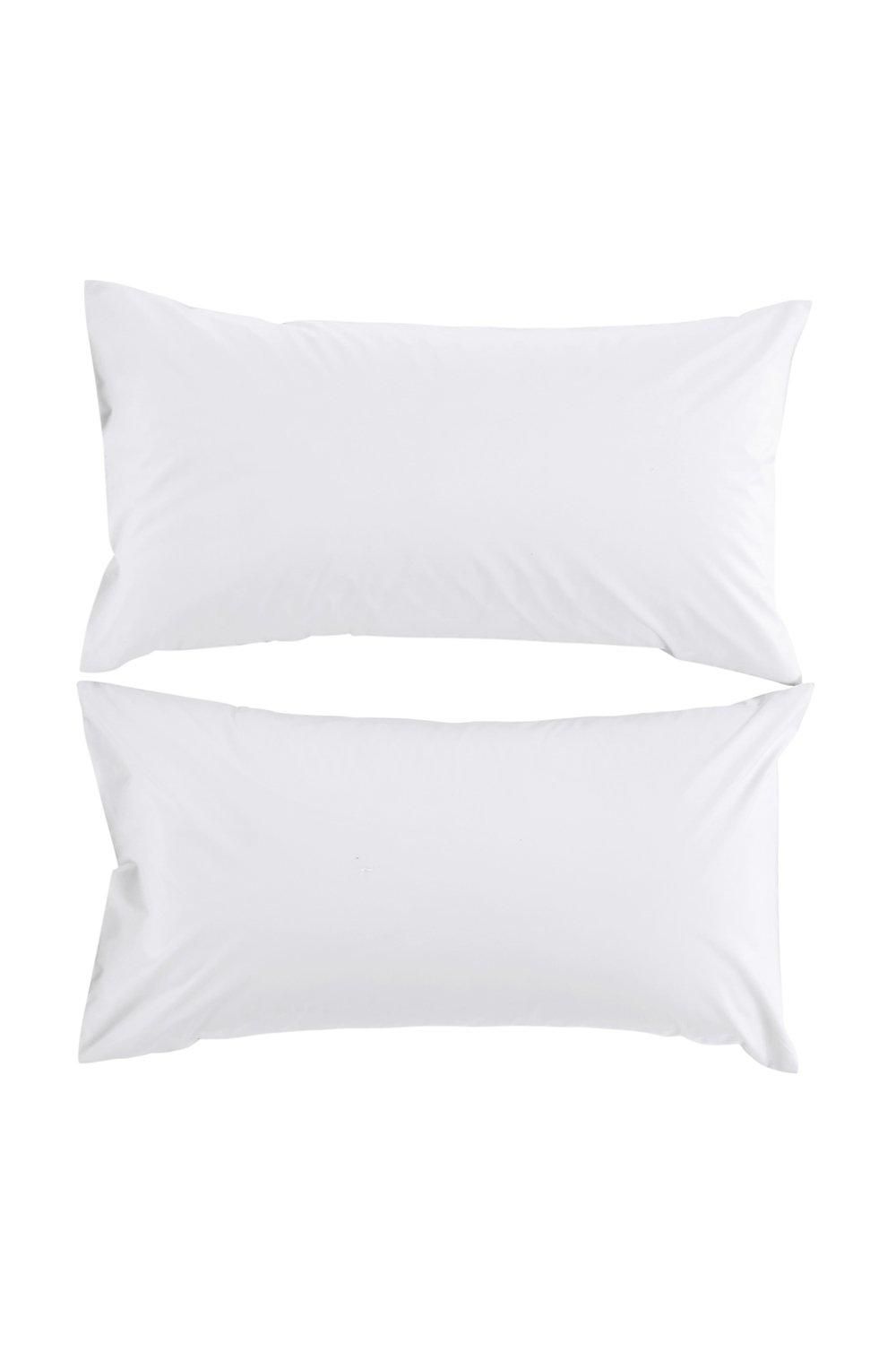CHRISTY Pure Cotton Percale King Pillowcase Pair in White