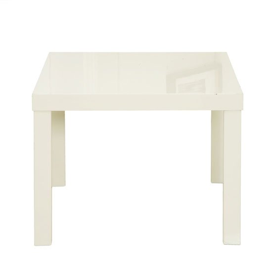 Curio Cream High Gloss Finish Lamp Table