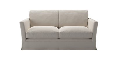 Otto 2 Seat Sofa Bed in Taupe Brushed Linen Cotton - sofa.com