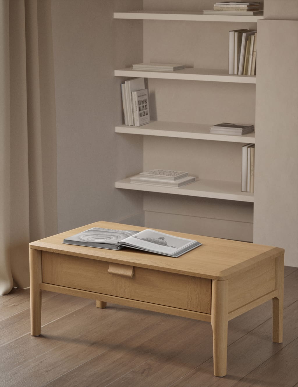 M&S Hutch Compact Coffee Table Oak