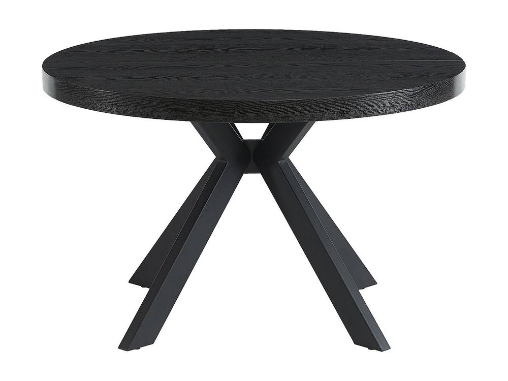Vente-unique 4 - 8 Seater Extendable Dining Table - MDF & Steel - Black - KOMONI