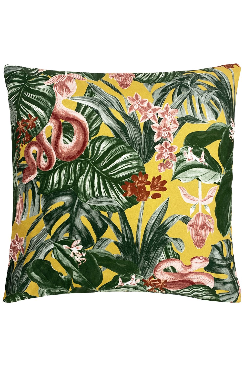 Furn Medinilla Tropical Water & UV Resistant Outdoor Cushion in Mustard