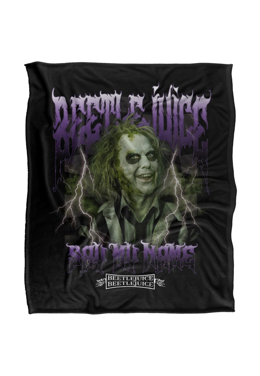 Warner Brothers Beetlejuice 2 50x60 Band Silky Touch Super Soft Throw Blanket in White