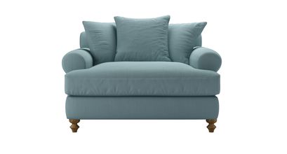 Teddy Loveseat Sofabed in Lagoon Brushed Linen Cotton - sofa.com