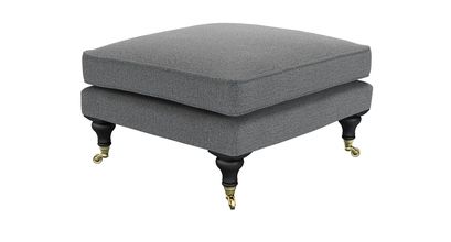 Bluebell Medium Square Footstool in Harbour Grey Whitstable - sofa.com