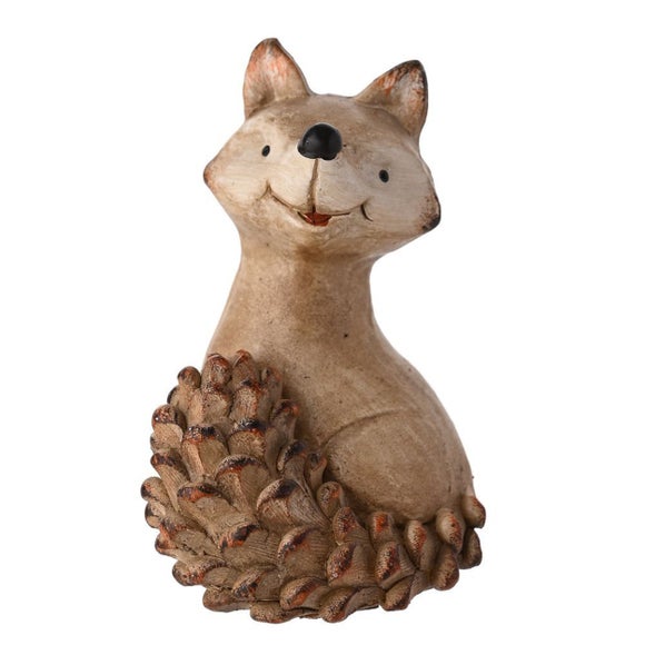 Country Living Wood Effect Fox Ornament