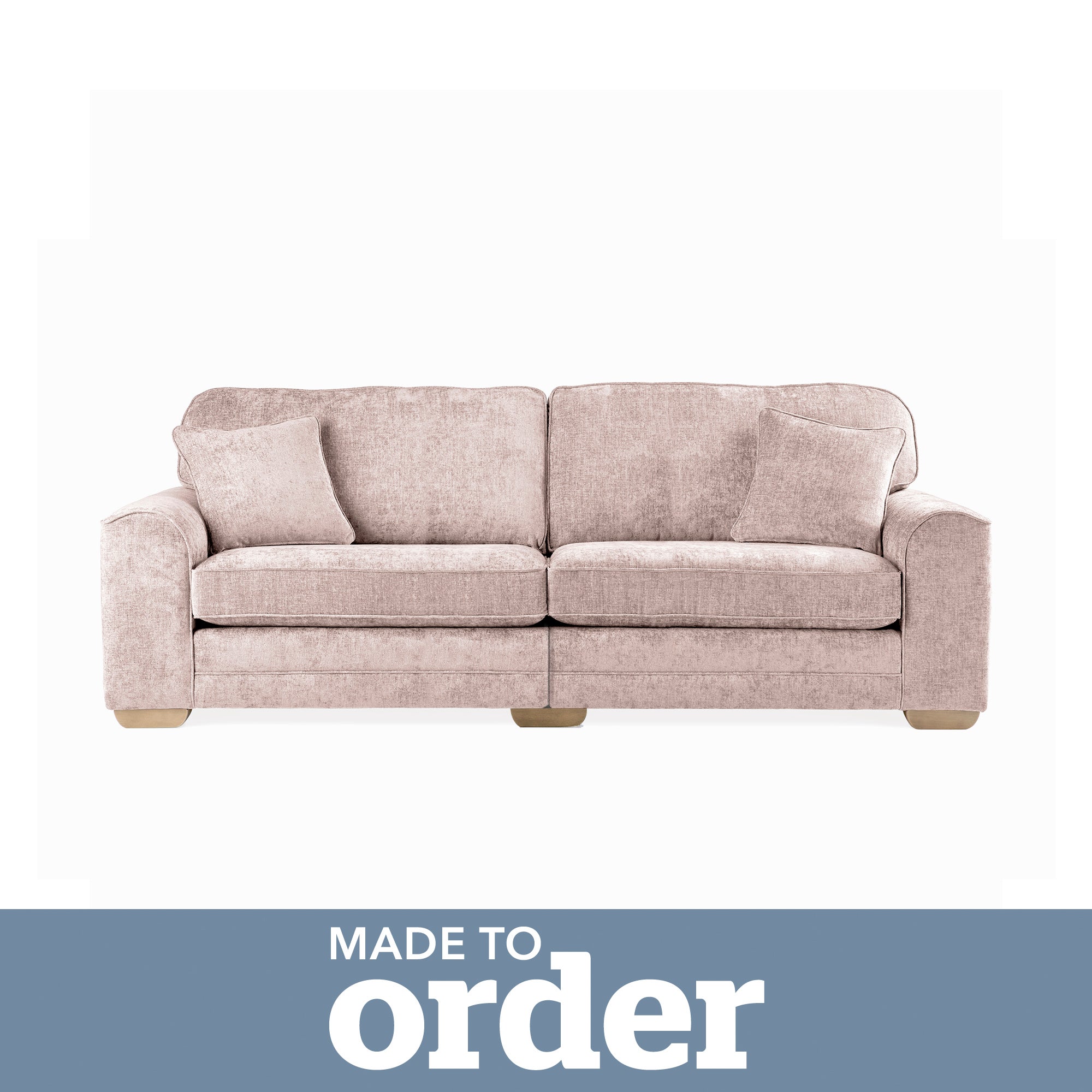 Morello 4 Seater Sofa Luxury Chenille Pink
