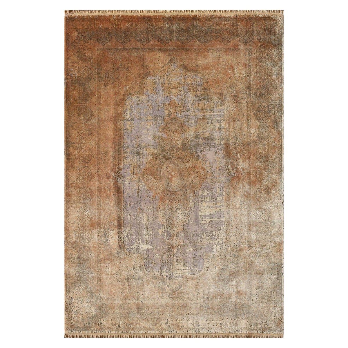 Artisan Copper 120x180cm Rug, Square Viscose Blend | Barker & Stonehouse