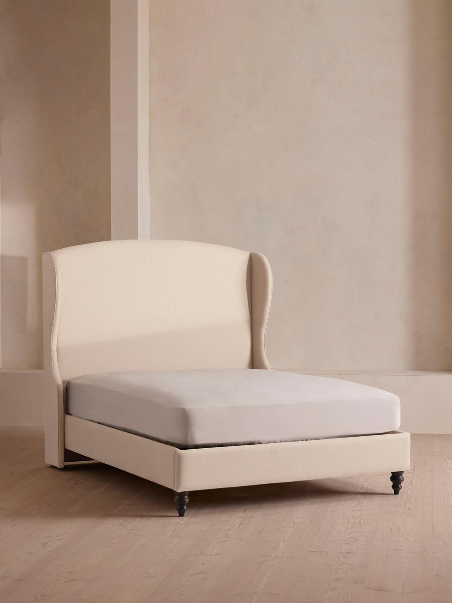 Rivas Bed, King, Linen, Bisque