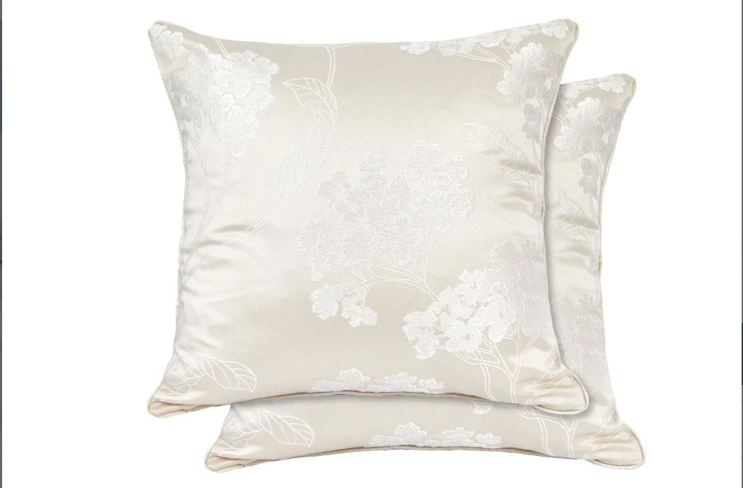 New Edge Blinds English Garden Cushion Cover in Cream