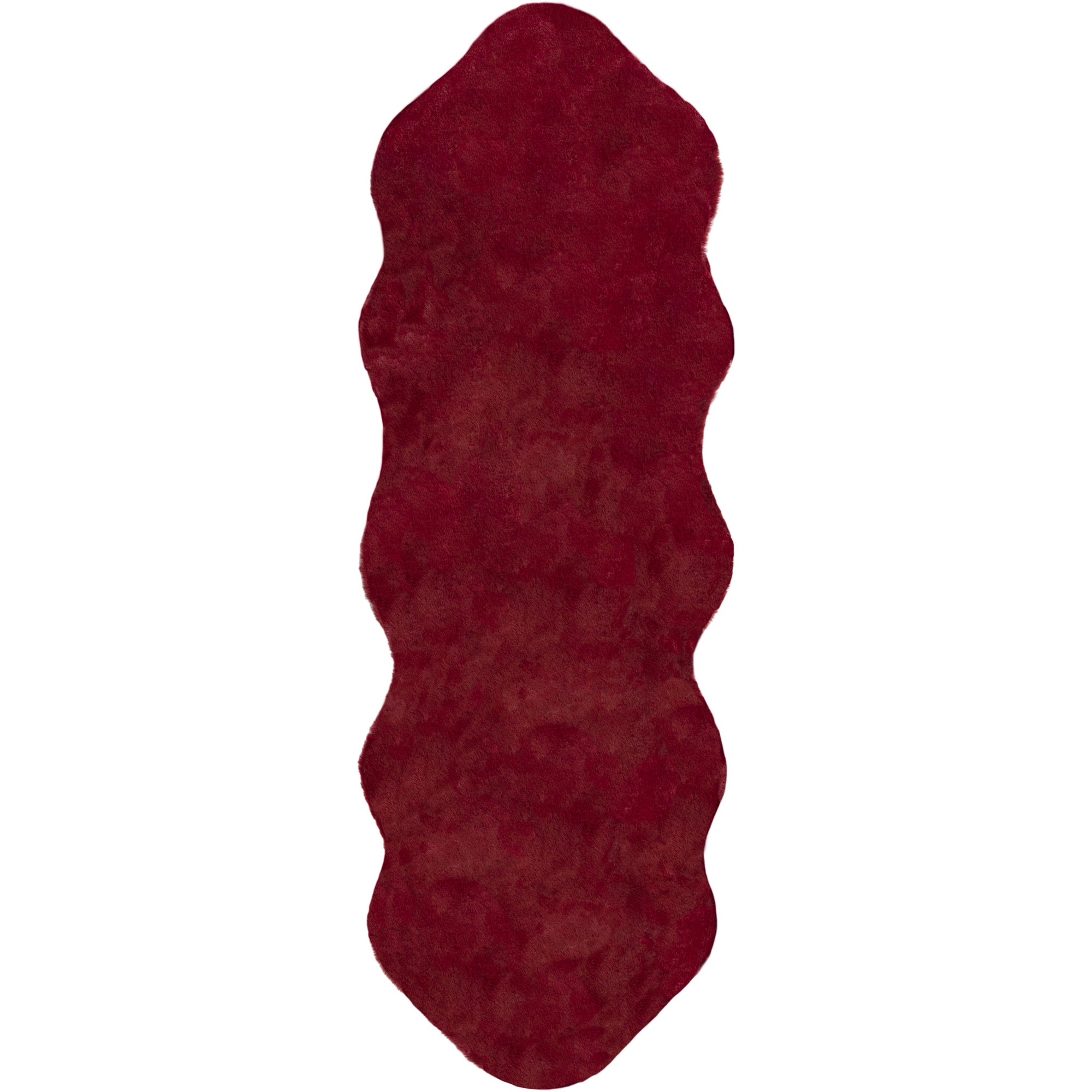 Supersoft Double Pelt Faux Fur Rug Red