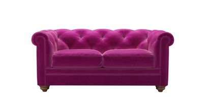 Patrick 2 Seat Sofabed in Peony Cotton Matt Velvet - sofa.com