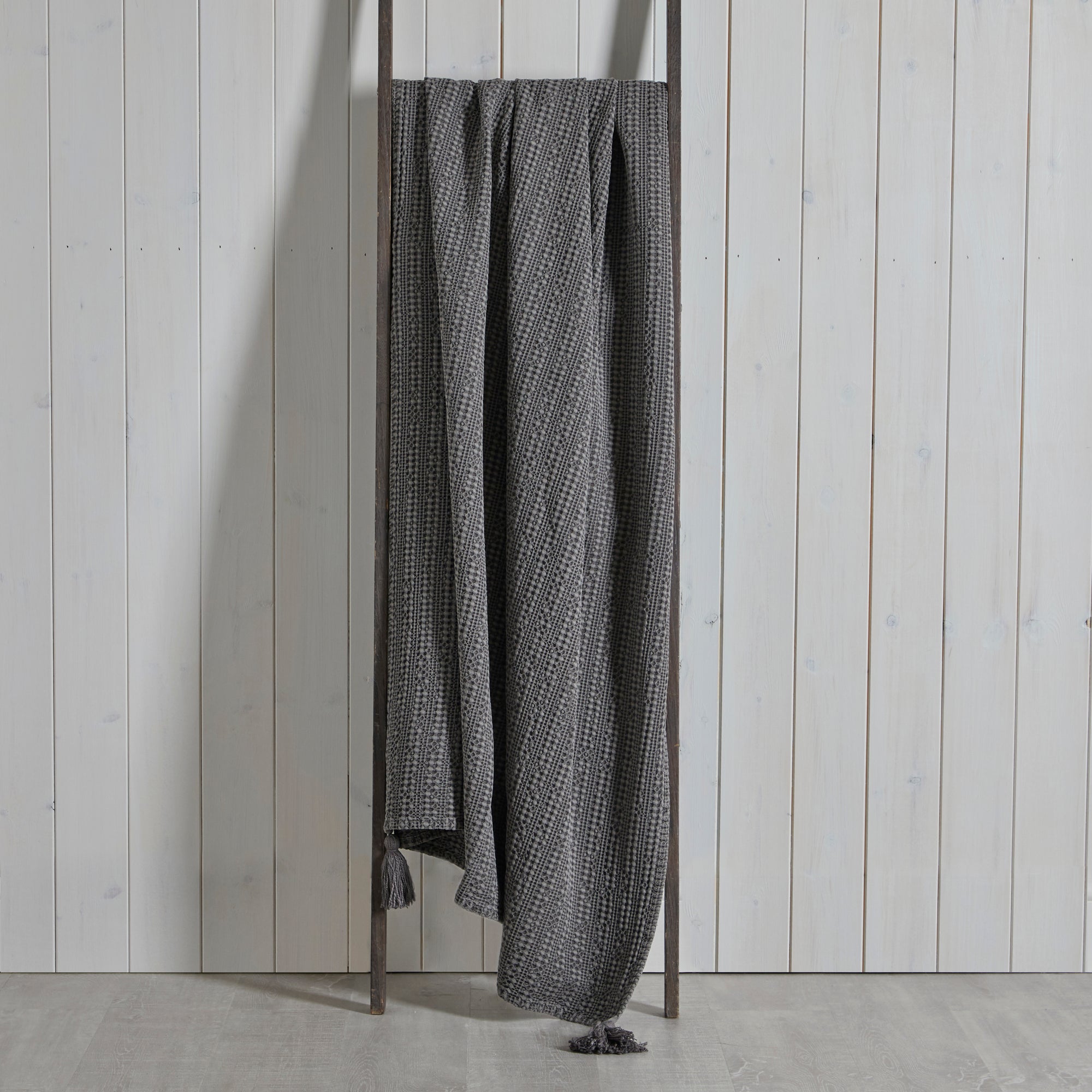 Steeple Grey Waffle Throw Grey