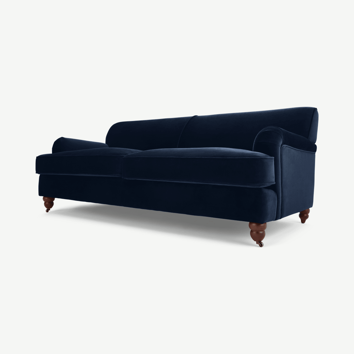 Orson 3 Seater Sofa, Ink Blue Velvet