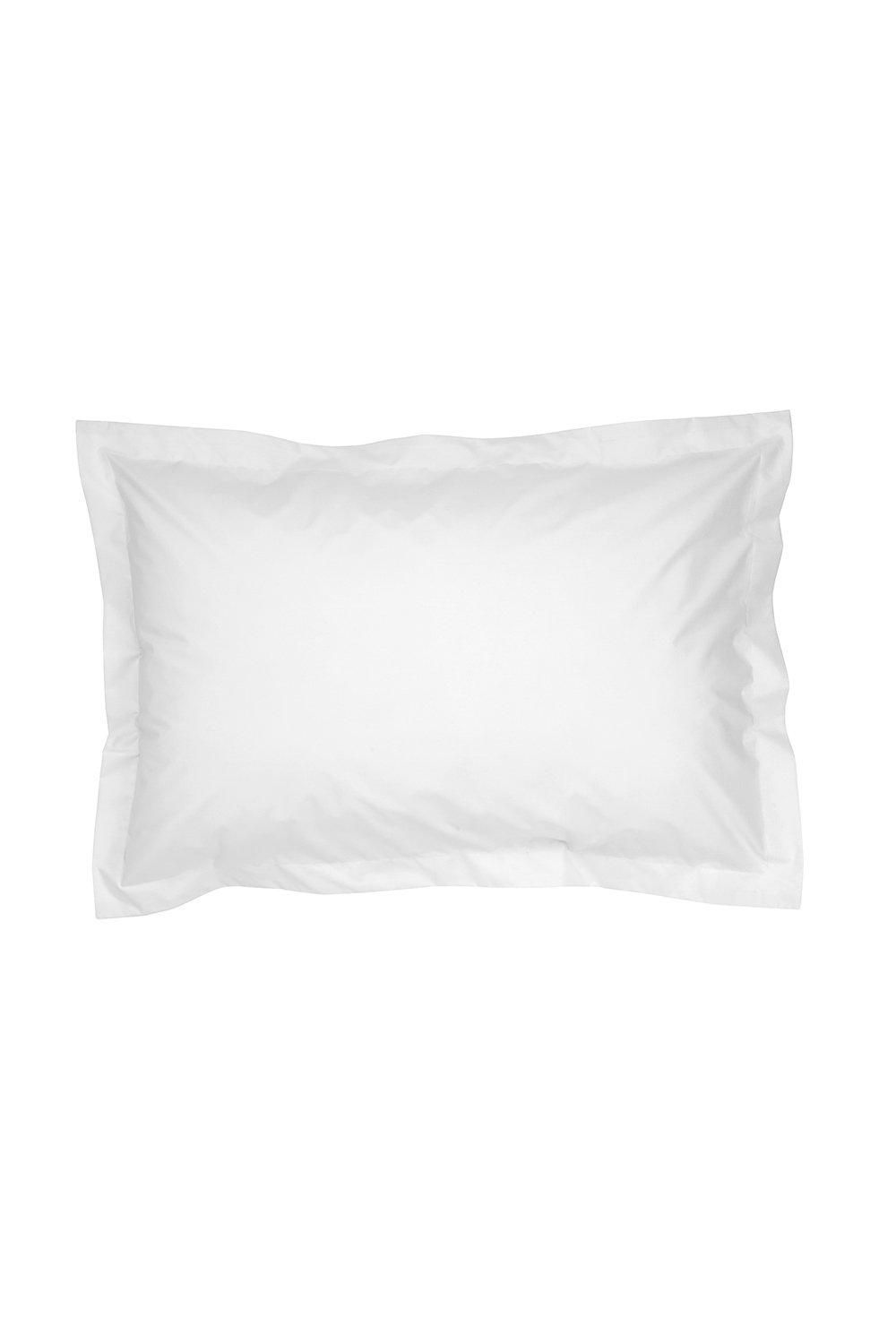 CHRISTY 400TC Luxury Cotton Sateen Plain Dye Oxford Pillowcases Pair in White