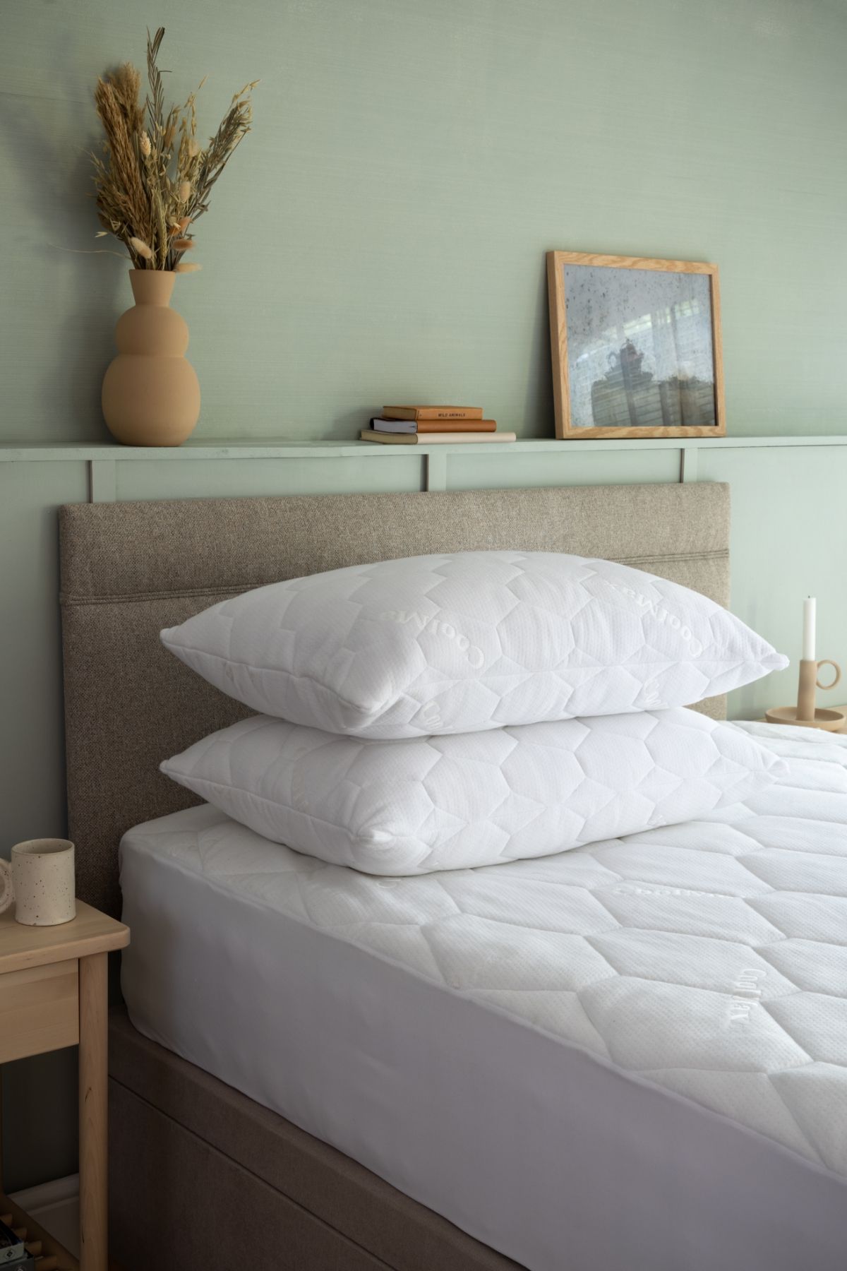 Soak&Sleep Waterproof Coolmax Pillow Protector Pair in White