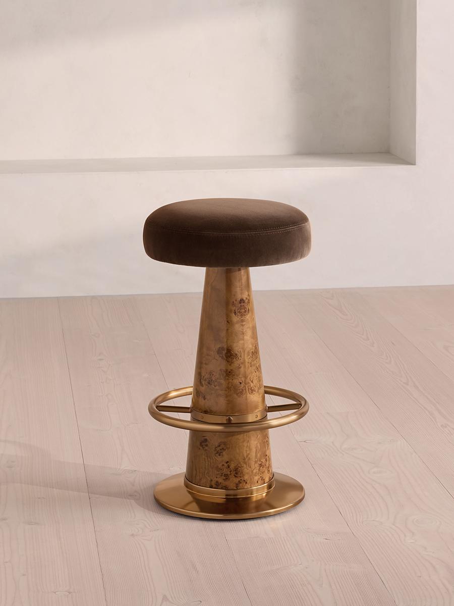 Killian Barstool, Velvet, Chocolate