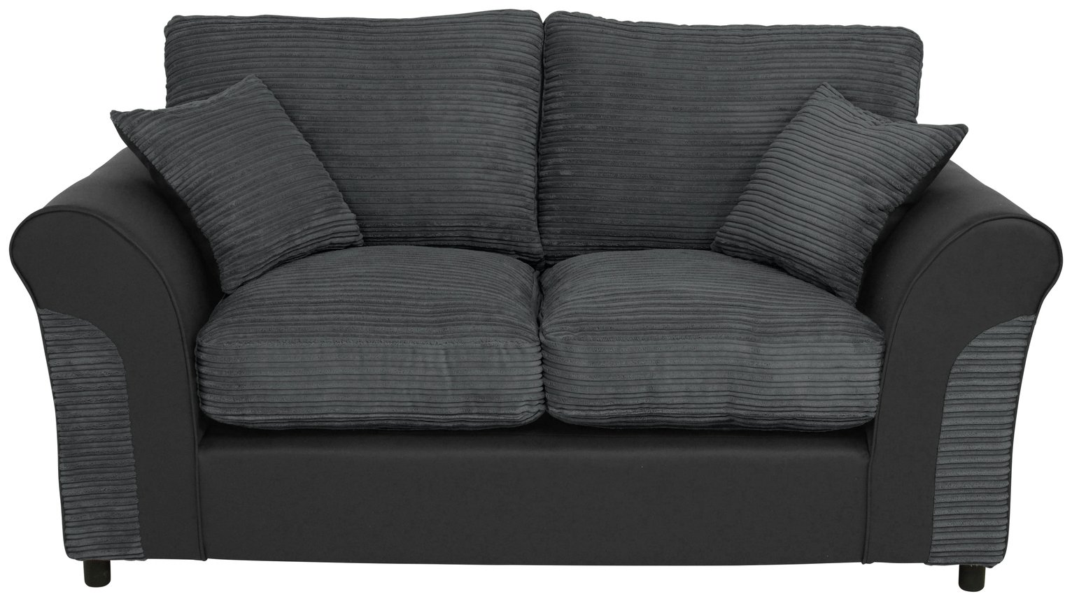 Argos Home Harry 2 Seater Fabric Sofa - Charcoal