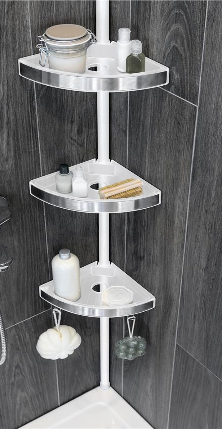 Lloyd Pascal 3 Tier Corner Shelving Unit - White