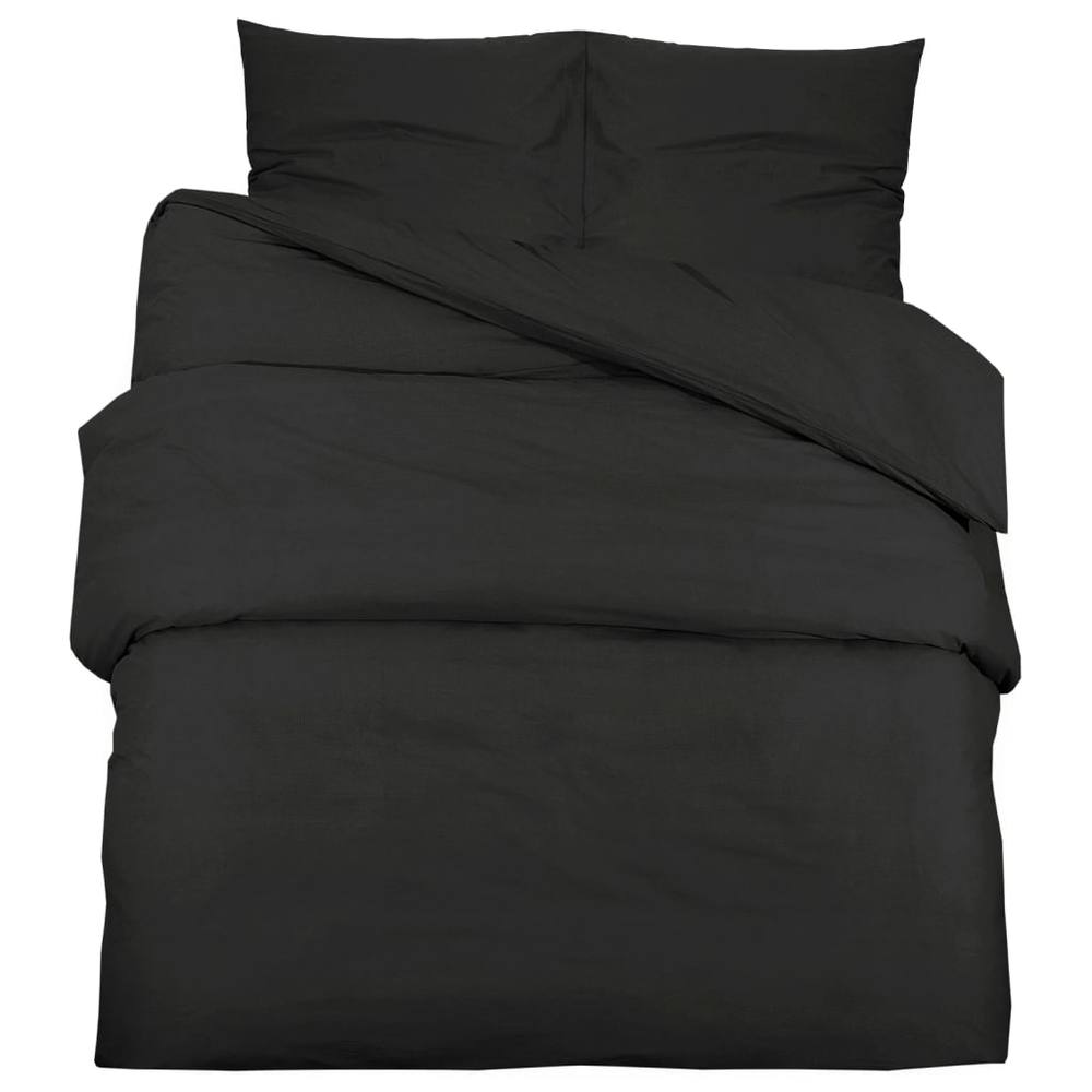 Berkfield Home Duvet Cover Set Black 240x220 cm Light-weight Microfiber
