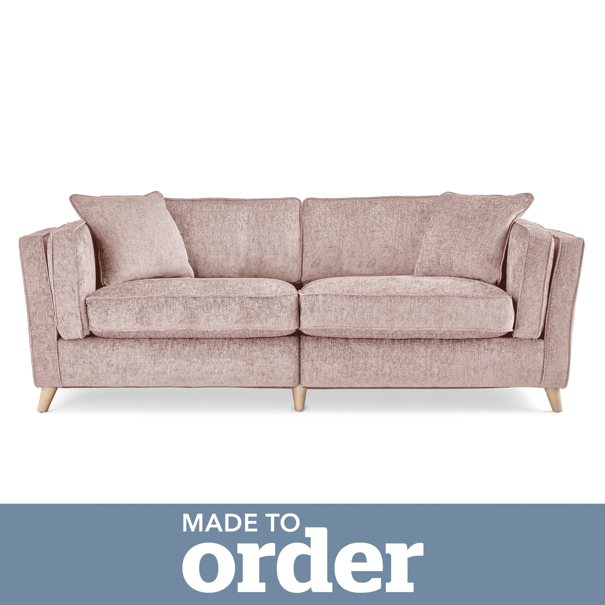 Arabella 4 Seater Sofa Luxury Chenille Pink