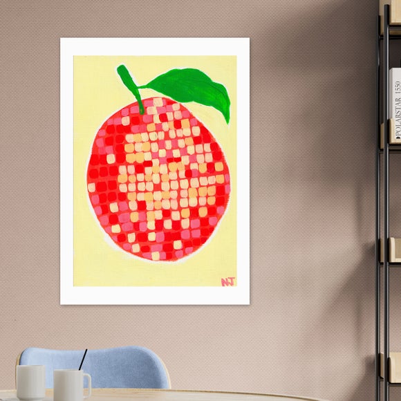 East End Prints Disco Orange Framed Print