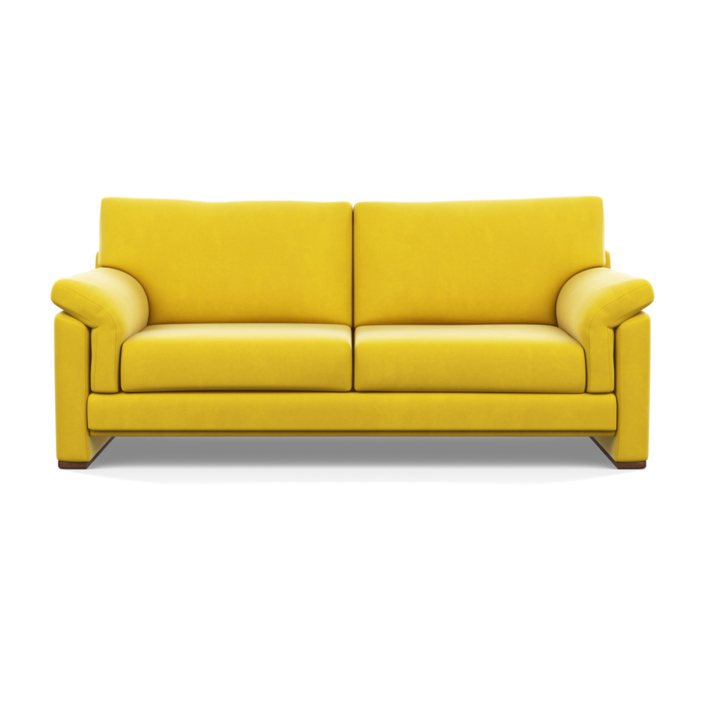 Heal's Paris 3 Seater Sofa Varese Velvet Alchemilla Walnut Feet