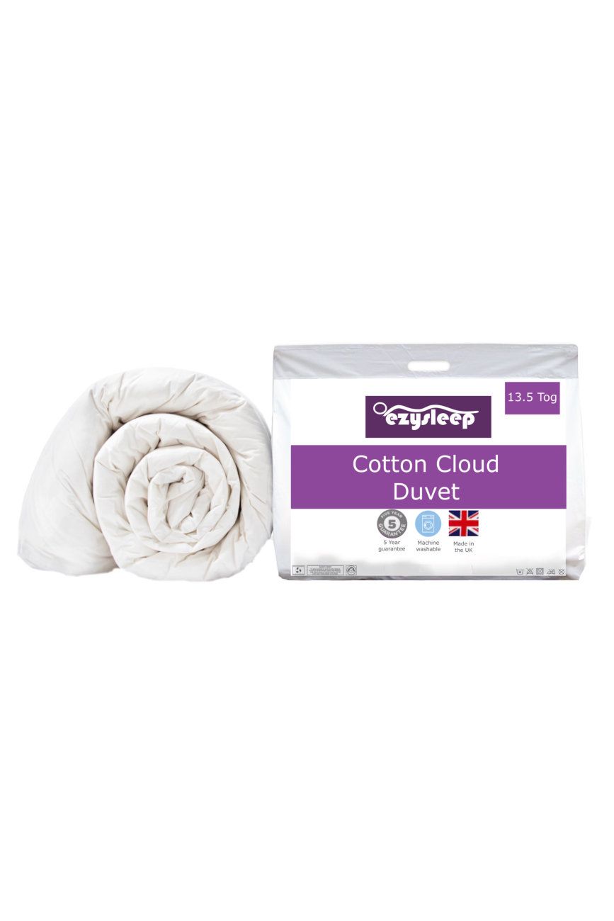 Ezysleep 13.5 Tog Feels Like Down Cotton Cloud Duvet in White